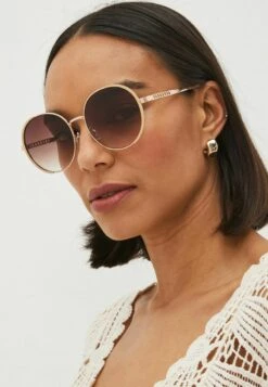 Next ROUND METAL FRAME STANDARD - Sonnenbrille - Mink Ecru