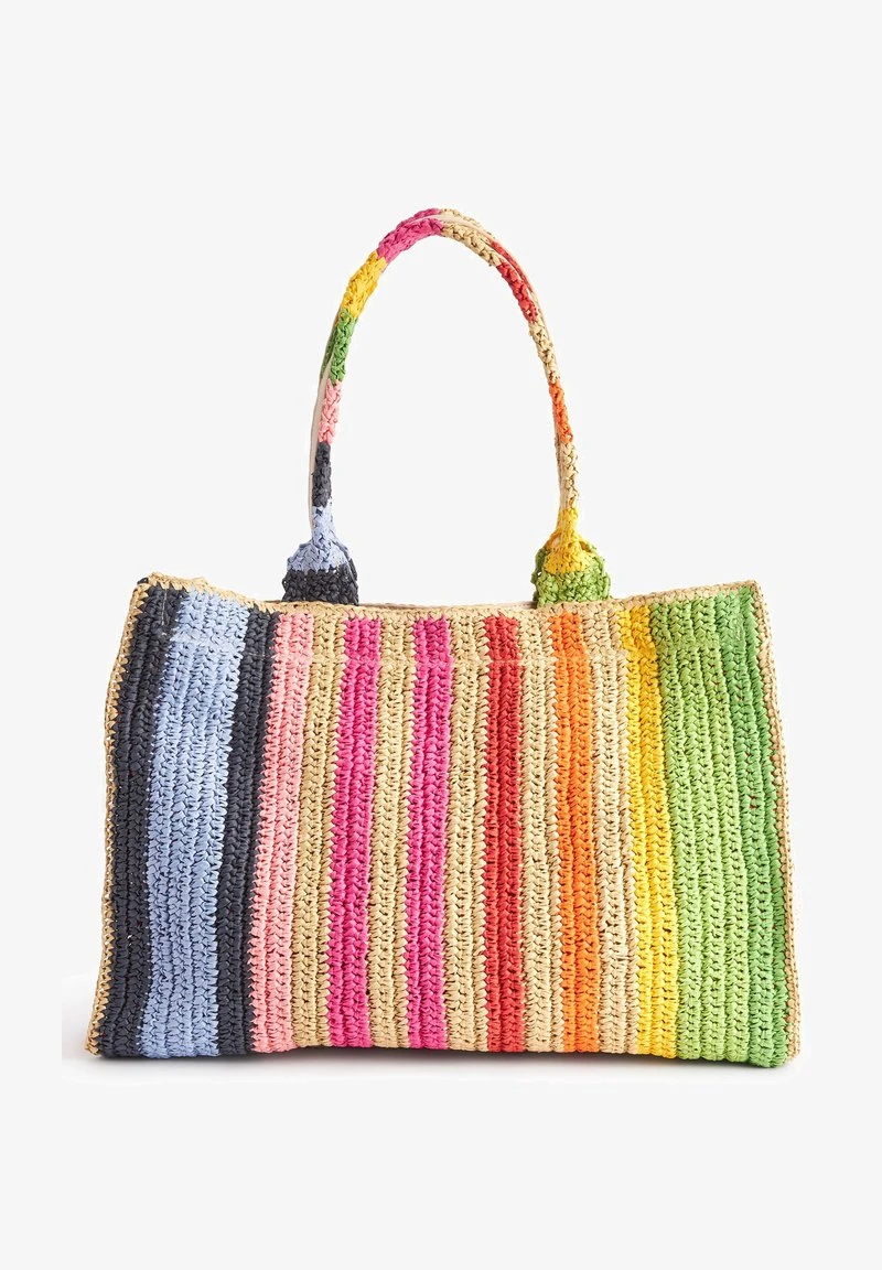 Next STRAW - Shopping Bag - Multi Stripe 2 Next STRAW - Shopping Bag - Multi Stripe – Bild 2