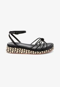 Next FOREVER COMFORT KNOT DETAIL STANDARD - Keilsandalette - Black -Next dd7c56e1e7a74c0fb55df1c04a735f66 2