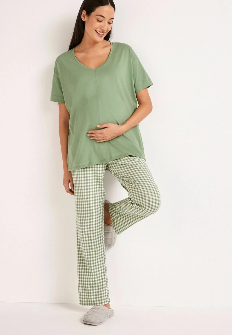Next SET MATERNITY JERSEY STANDARD - Nachtwäsche Set - Green Check 2 Next SET MATERNITY JERSEY STANDARD - Nachtwäsche Set - Green Check – Bild 2