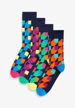 Next PATTERN 4 PACK - Socken - Bright Square Geo
