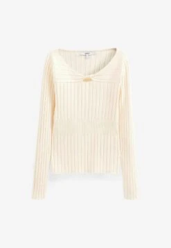 Next TWIST NECK STANDARD - Strickpullover - Ecru Cream -Next e2963504a1b44cd084bf4383ef3cd8e1 1