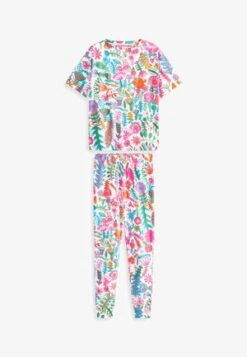 Next LUCY TIFFNEY FLORAL SHORT SLEEVE SET STAN - Nachtwäsche Set - Lucy Tiffney White Floral -Next e31d6e03045a48dda648dc3011b7b14c