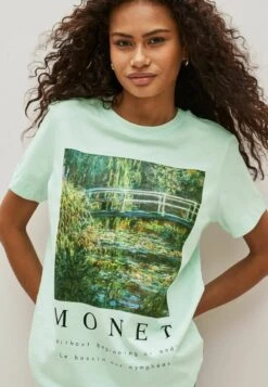 Next CREW NECK SHORT SLEEVE - T-Shirt Print - Apoh Monet Mint Green Water -Next e41ec73fa24a4a35b163628438eedb63