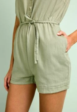 Next RUFFLE SLEEVE STANDARD - Jumpsuit - Khaki Green -Next e69723da8f79412c9078175c157635f0