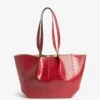 Next Shopping Bag - Red Croc Effect
