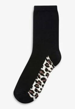 Next ANIMAL PRINT FOOTBED ANKLE SOCKS 5 PACK - Socken - Black -Next e7a586f664fb4332b6d5416144040e0b