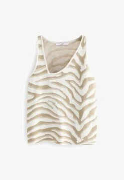 Next ASYMMETRIC NECK STANDARD - Top - White Zebra Print -Next e9692c2d964c46b1ae00e48ddc324b91