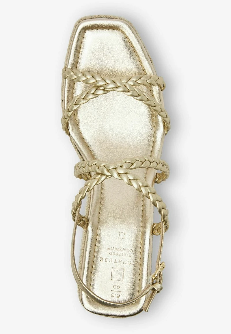 Next SIGNATURE PLAIT STANDARD - Keilsandalette - Gold Metallic 5 Next SIGNATURE PLAIT STANDARD - Keilsandalette - Gold Metallic – Bild 5