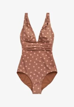 Next TAN SPOT PLUNGE - Badeanzug - Tan Brown -Next ec5b2a3f1bac48e0b42daa1bf3649e8b