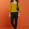 Next LONG SLEEVE SCOOP NECK STANDARD - Bluse - Ochre Yellow