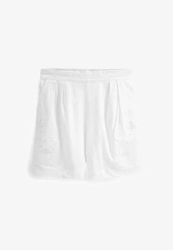 Next BRODERIE DETAIL STANDARD - Shorts - White -Next ee68012674134284a0726f60ebc3c9a5