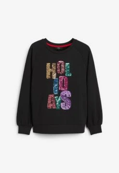 Next CHRISTMAS GRAPHIC - Sweatshirt - Black -Next eeff7c59ab1c4223a4d49683b7b469d8