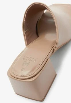 Next FOREVER COMFORT BLOCK HEEL STANDARD - Pantolette Hoch - Taupe Brown -Next ef16f5731e22440e87ca903eb099446a