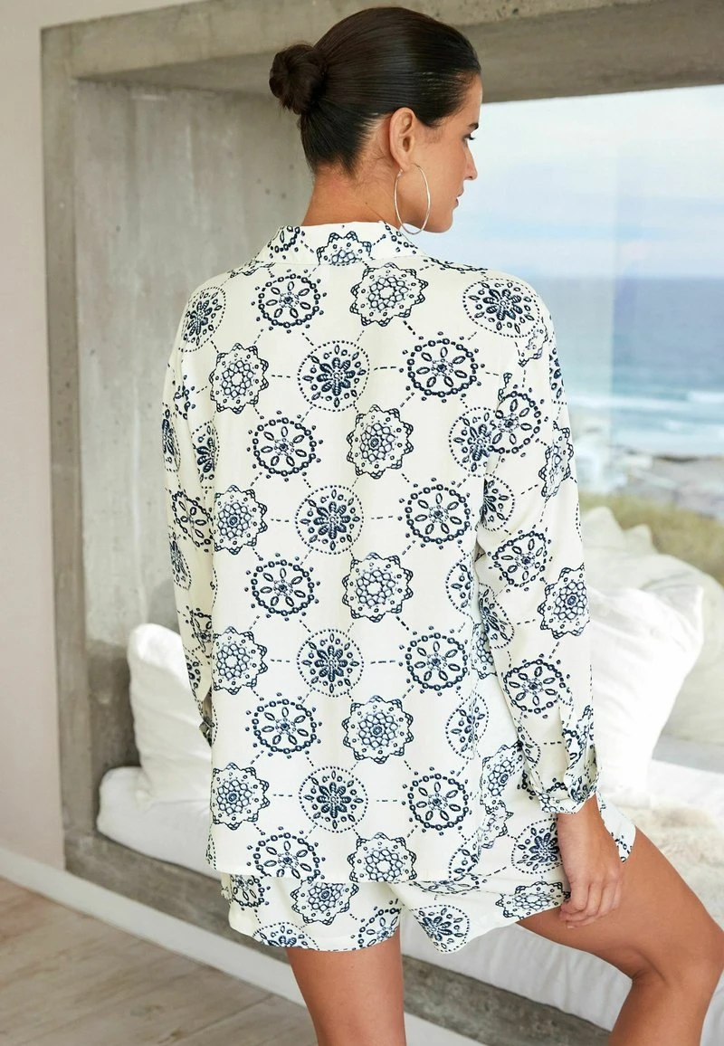 Next LONG SLEEVE - Hemdbluse - Blue White Floral 1 Next LONG SLEEVE - Hemdbluse - Blue White Floral