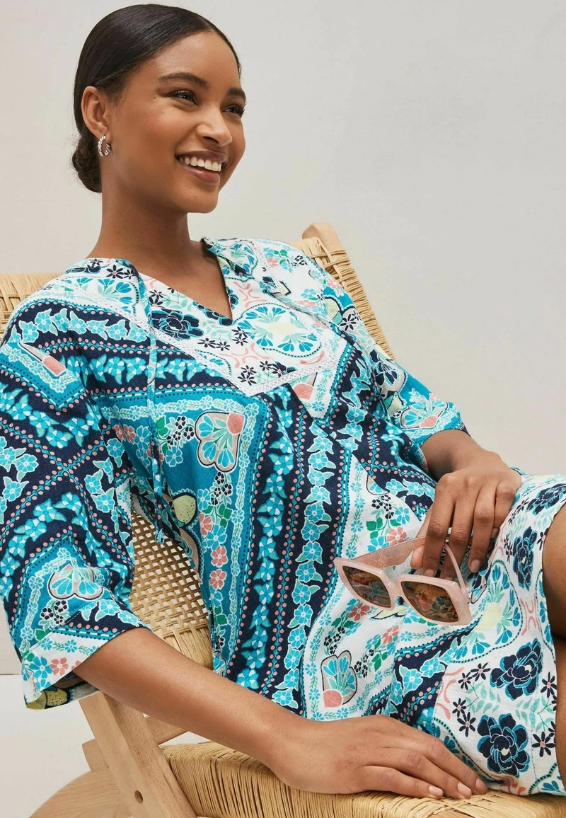 Next KAFTAN WITH STANDARD - Freizeitkleid - Blue Scarf Print 4 Next KAFTAN WITH STANDARD - Freizeitkleid - Blue Scarf Print – Bild 4