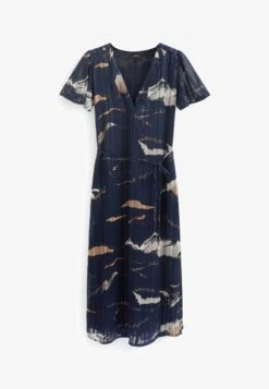 Next KAFTAN NECK TIE WAIST MIDI STANDARD - Freizeitkleid - Pink Paisley -Next f166a583131440d4a2d049c6151887db