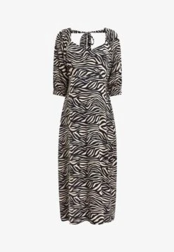 Next MATERNITY TIE BACK MIDI - Freizeitkleid - Zebra Print -Next f17807bd991941f69084069f0369df01