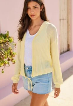 Next TIE WAIST STANDARD - Strickjacke - Yellow -Next f17f4585e567426d99835778a1b9721b