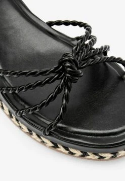 Next FOREVER COMFORT KNOT DETAIL STANDARD - Keilsandalette - Black -Next f2ec2b1737e04bb3b46214f2d4c646b5