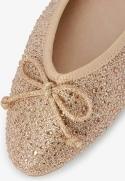 Next FOREVER COMFORT SPARKLY BOW - Klassischer Ballerina - Champagne Gold -Next f42b685d98a444d68376af4bba2c3492