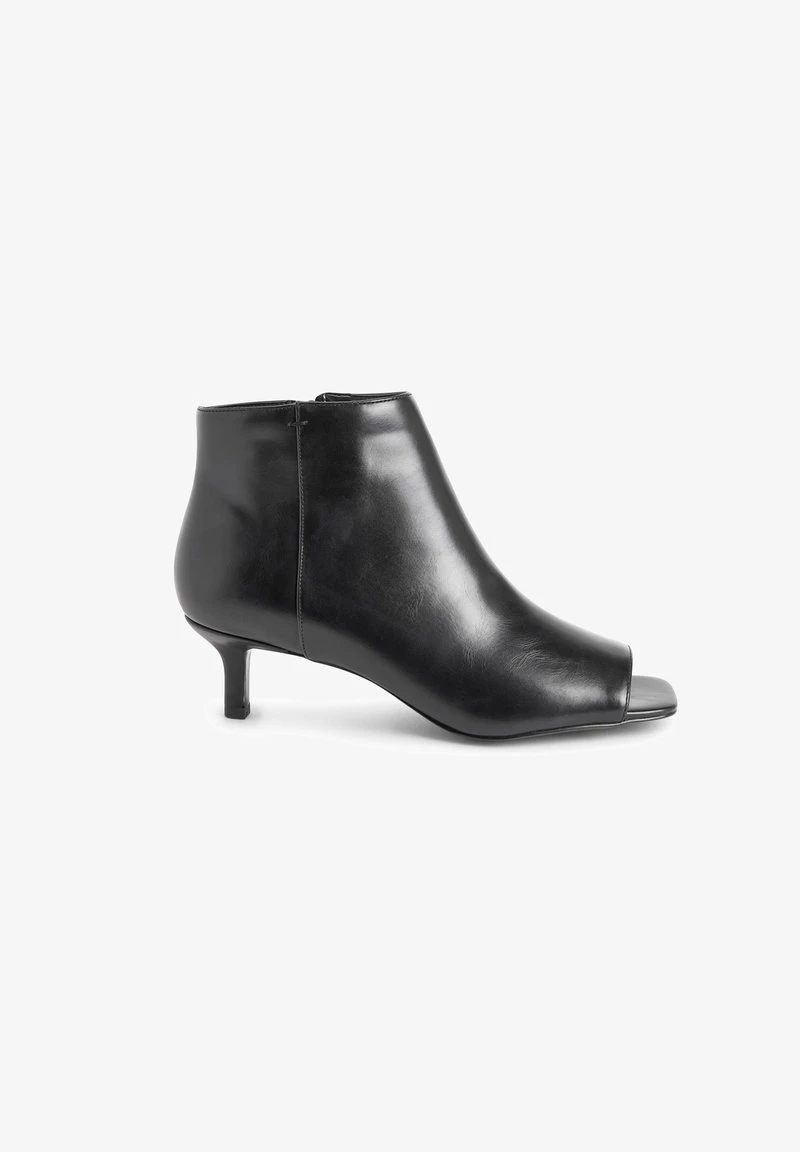 Next FOREVER COMFORT OPEN TOE KITTEN HEEL STANDARD - Ankle Boot - Black 1 Next FOREVER COMFORT OPEN TOE KITTEN HEEL STANDARD - Ankle Boot - Black