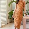 Next EMBELISHED SPARKLE SARONG STANDARD - A-Linien-Rock - Rust Print