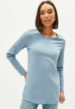 Next LONGLINE LONG SLEEVE CREW NECK STANDARD - Langarmshirt - Duck Egg Blue