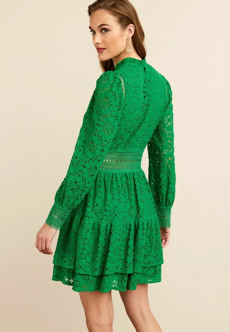 Next LONG SLEEVE LACE MINI STANDARD - Cocktailkleid/festliches Kleid - Green 2 Next LONG SLEEVE LACE MINI STANDARD - Cocktailkleid/festliches Kleid - Green – Bild 2
