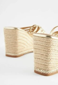 Next FOREVER COMFORT WEAVE - Pantolette Hoch - Gold -Next f93f9dcd754546be898d2fa029bca29f