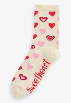 Next ANKLE 3 PACK - Socken - Red/pink Heart -Next f9deae4415fa497fb04f750b63a6c06a