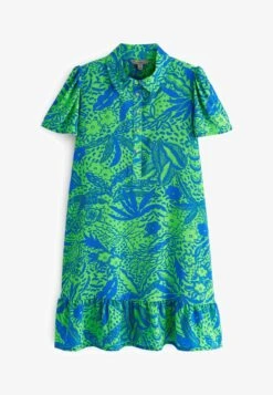 Next SHORT SLEEVE STANDARD - Blusenkleid - Celia Birtwell Green Blue Floral -Next fa5c29b92bf34fa2b6609cf1e5e8564a