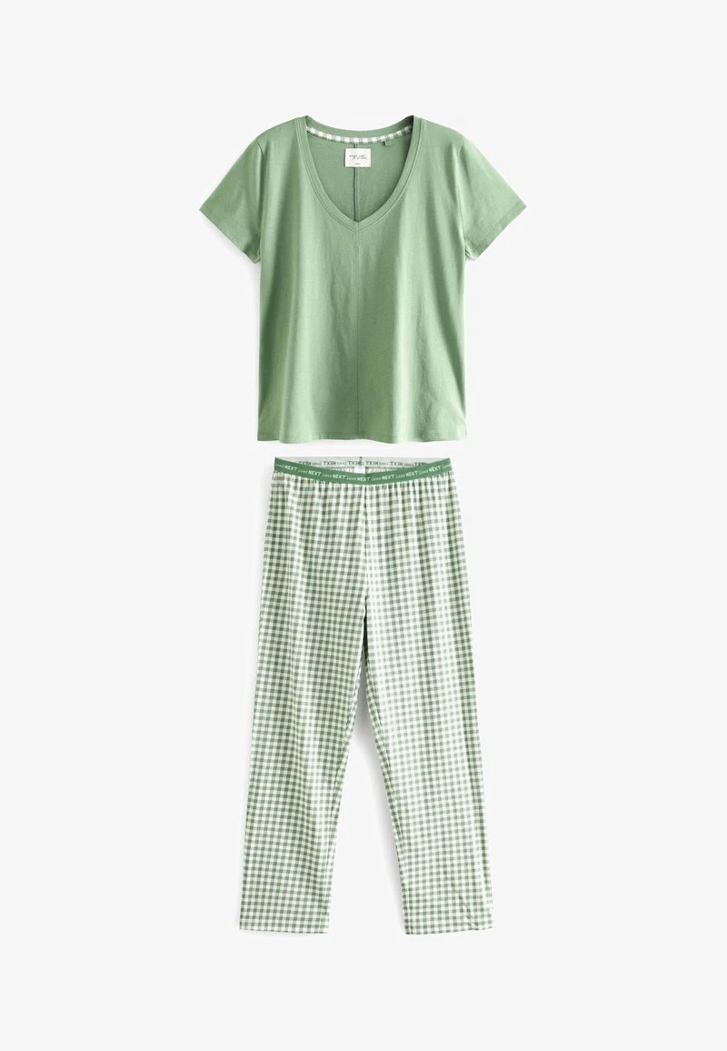 Next SET - Nachtwäsche Set - Green Gingham Print 1 Next SET - Nachtwäsche Set - Green Gingham Print