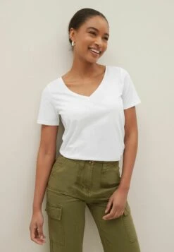 Next SHORT SLEEVE V-NECK STANDARD - T-Shirt Basic - White