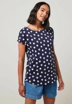 Next 3 PACK - T-Shirt Print - Daisy Print Blue White -Next fd14fee8f1a94e03afda0e2729babd7a