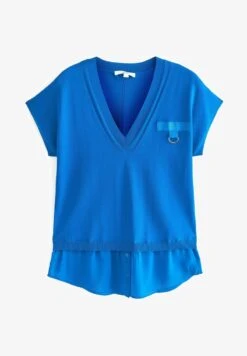 Next D-RING LAYER V-NECK STANDARD - T-Shirt Print - Cobalt Blue -Next fd29e417d27945bfa93a4c466e858ec9