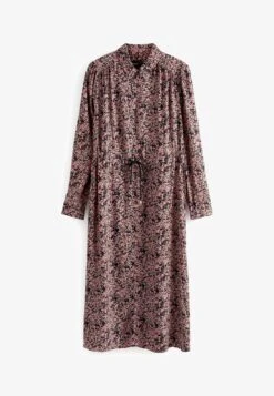 Next ZIP NECK TIE WAIST MIDI STANDARD - Freizeitkleid - Animal -Next fd660cdc103c474e98c4514d00f0a923