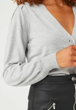 Next BUTTON - Strickjacke - Grey -Next fe6e8f49260749c4b1f4de68019a97bb