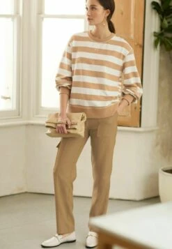 Next STANDARD - Sweatshirt - Tan Brown/ecru/white Stripe -Next ff70c2f4dc2141f1a68d6908fe0a77ef 1