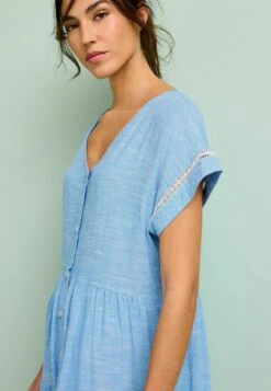 Next BLEND TIERED - Blusenkleid - Blue Chambray -Next ffd7e60a08f944918ae7714be731cacc